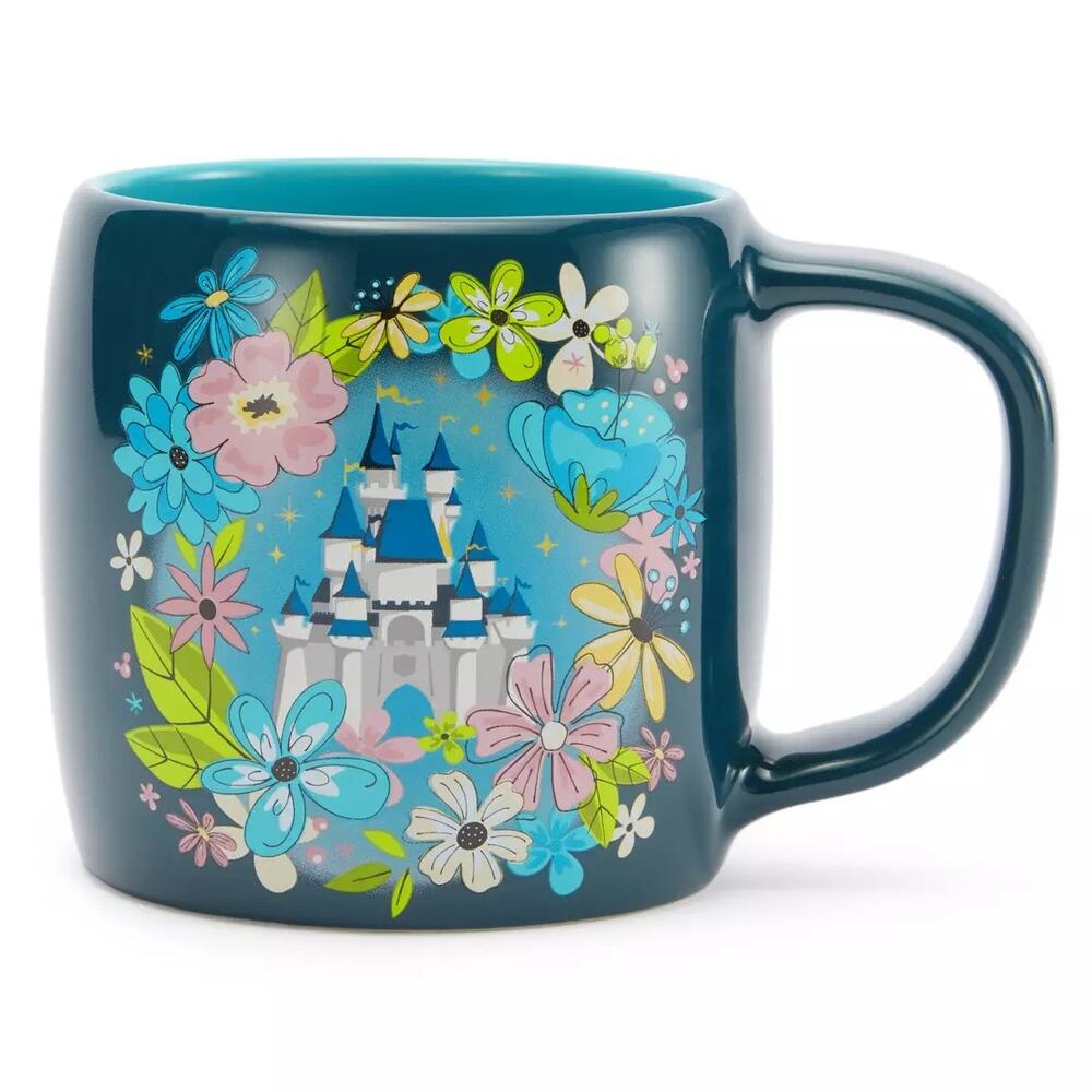 Fantasyland Castle Floral Mug NEW in box